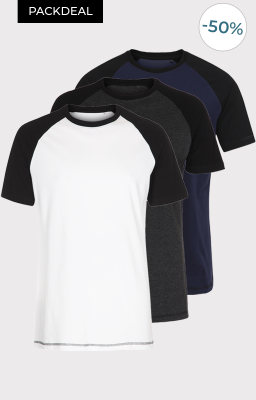 Basic Brand Reglan T-shirt 3 stk