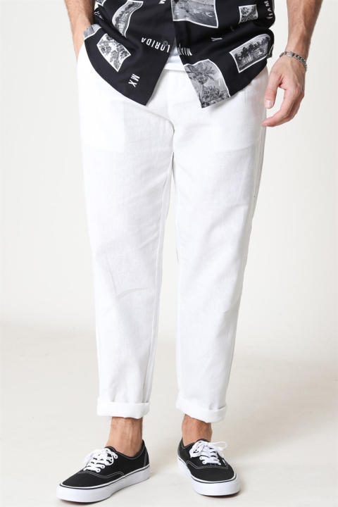 Only & Sons Leo Linen Mix Buks Bright White