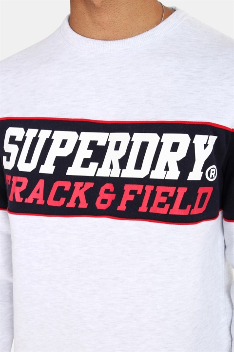 Superdry Tripple Drop Track Crew Sweatshirts Podium Ice Marl/Navy