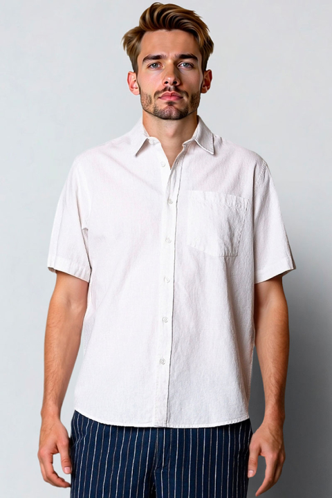 Clean Cut Copenhagen Luca Hemd SS White