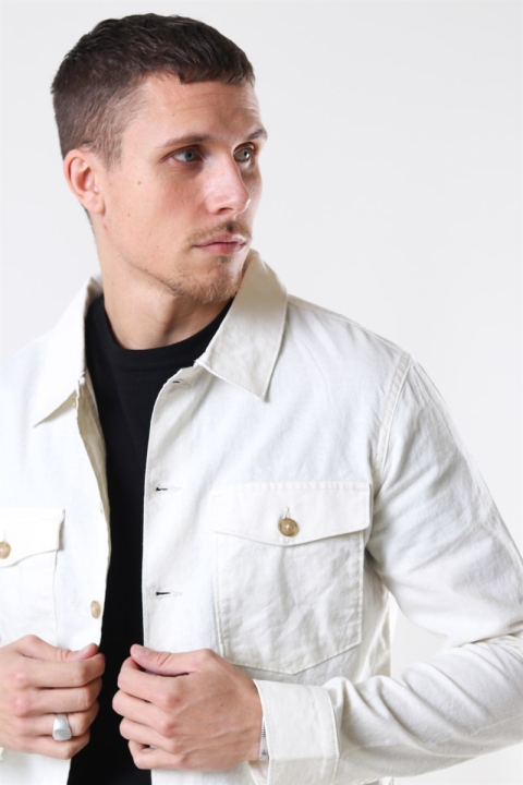 Selected East Linen Overshirt TUhrtledove