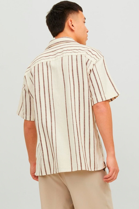 Jack & Jones Cabana Stripe Hemd SS Chestnut