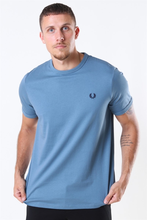 Fred Perry Ringer T-Hemd Blue Estate