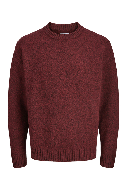 Jack & Jones Soho Ollie Knit Crew Neck Cabernet