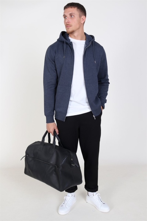 Solid Organic Morgan Zip Sweatshirts Navy Mel