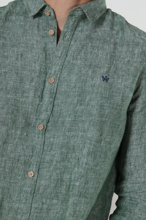Kronstadt Ayers Ls Hemd Hedge Green
