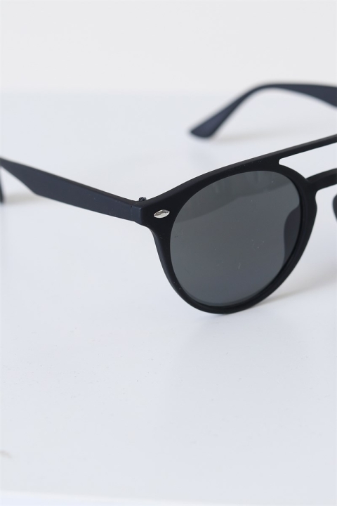 Fashion 1388 Mat Black Sonnenbrille Grey Linse