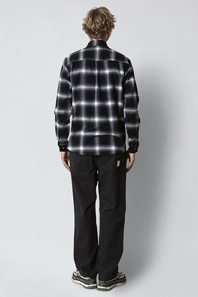 Fat Moose Forest flannel Hemd Dark navy/Black check 002