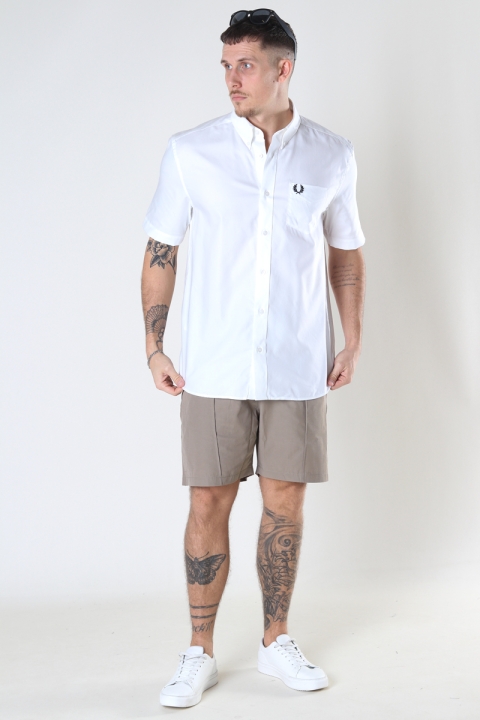 Fred Perry S/S OXFORD Hemd 100 White