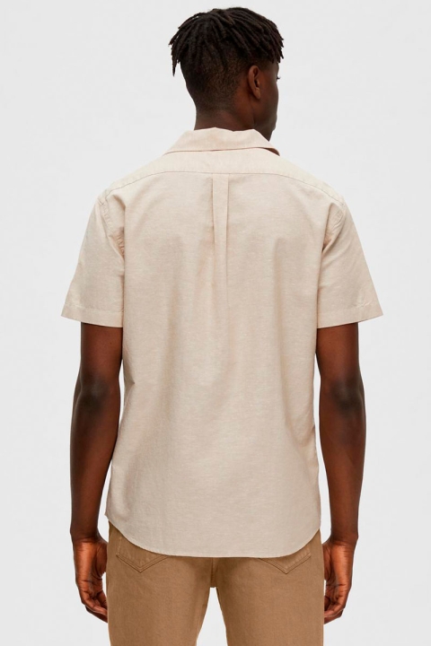 Selected SLHREGNEW-LINEN Hemd SS RESORT W Kelp