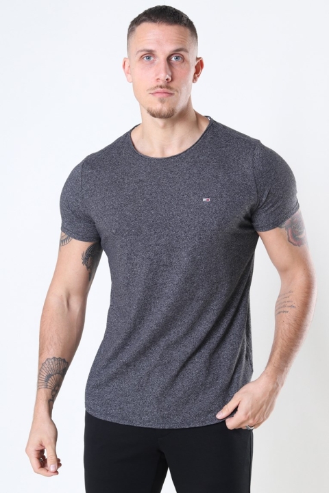 Tommy Jeans Slim Jaspe Crewneck T-Hemd Black