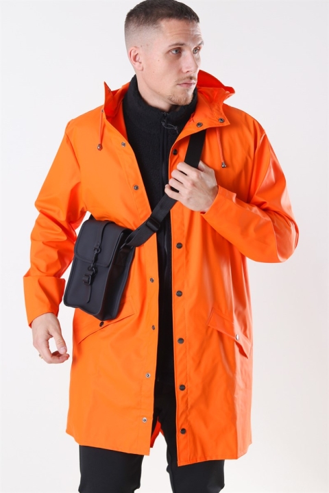 Rains Long RegnJacke Fire Orange