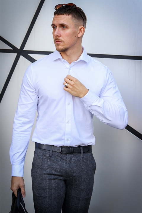 Clean Cut Copenhagen Clean Formal Stretch Hemd LS White