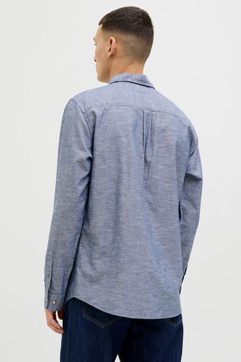 Jack & Jones Summer Linen Hemd LS Faded Denim