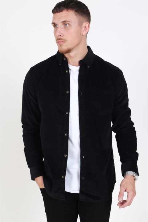 Only & Sons Georg Solid Corduroy Hemd Black