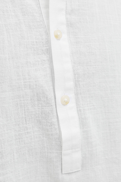Jack & Jones Summer Half Placket Hemd Ls White
