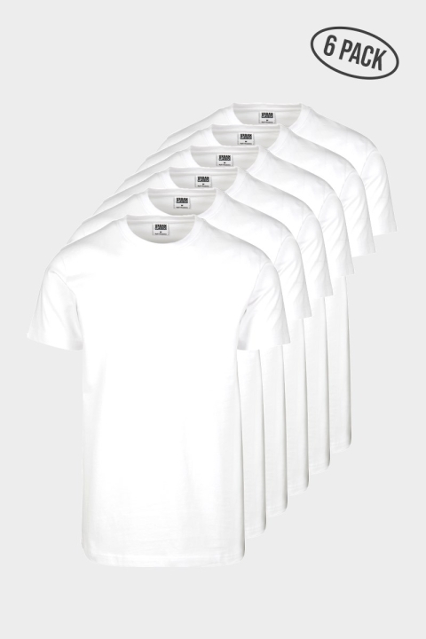 Urban Classics Basic Tee 6-Pack White