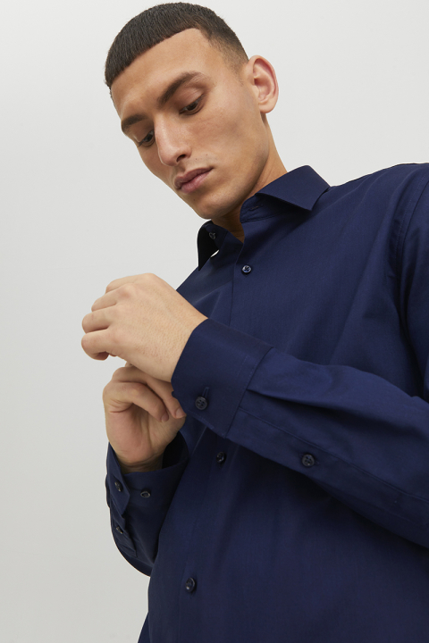 Jack & Jones Parker Wrinkle Resistant Hemd LS Perfect Navy