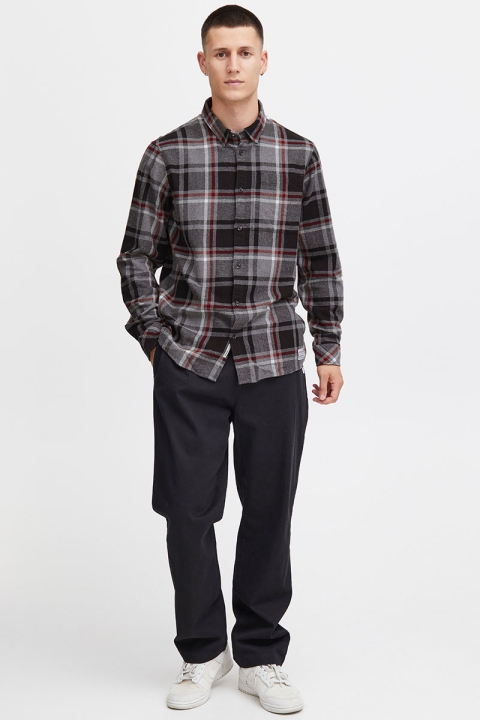 Solid Craig Hemd Gray Melange