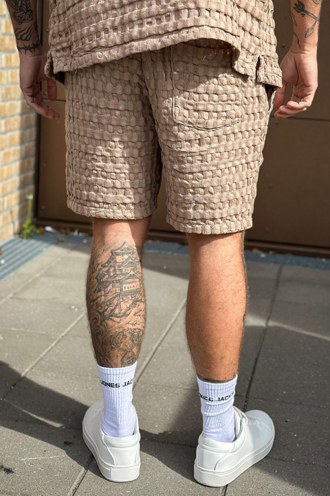 ONLY & SONS Braddock Regular Waffle Shorts Chinchilla