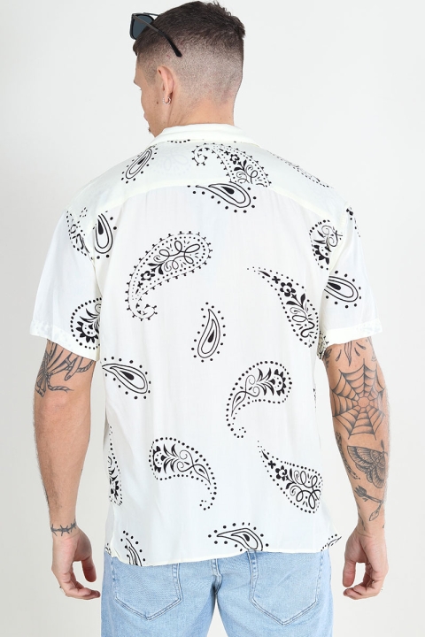 Jack & Jones Jeff Abstract Print Resort Hemd SS Cloud Dancer