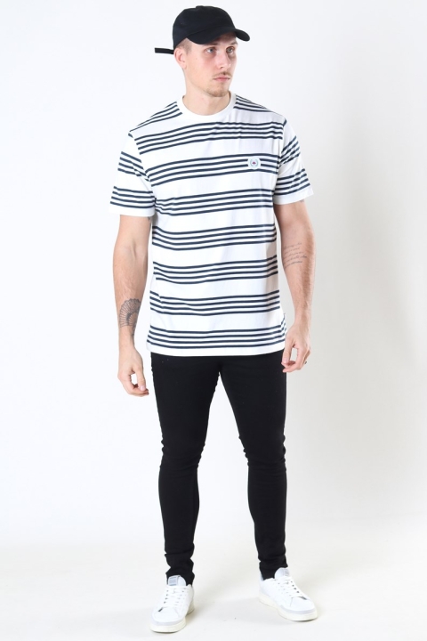 Woodbird Our Jarvis Stripe Tee Sand