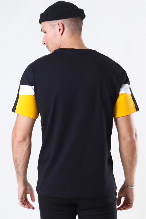 Champion Crewneck T-Hemd Black/Yellow/White