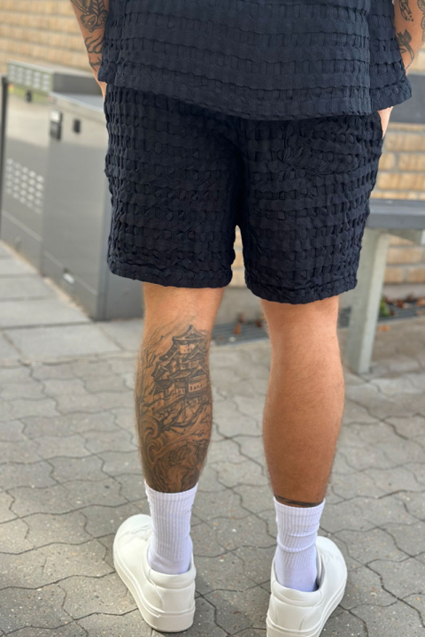ONLY & SONS Braddock Regular Waffle Shorts Jet Black