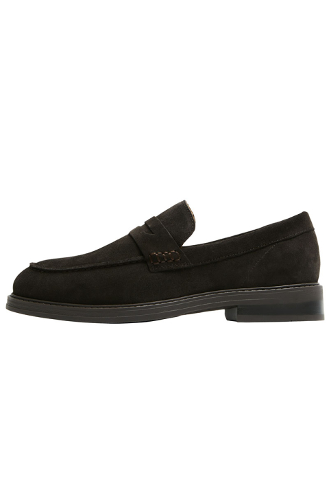 Selected Blake Suede Penny Loafer Demitasse