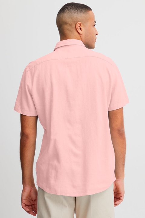 Solid Allan SS Linen Hemd Powder Pink