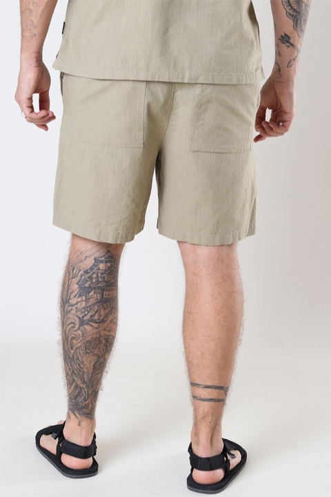 ONLY & SONS ONSBREE SLUB SHORTS CS Chinchilla SOLID COLOR