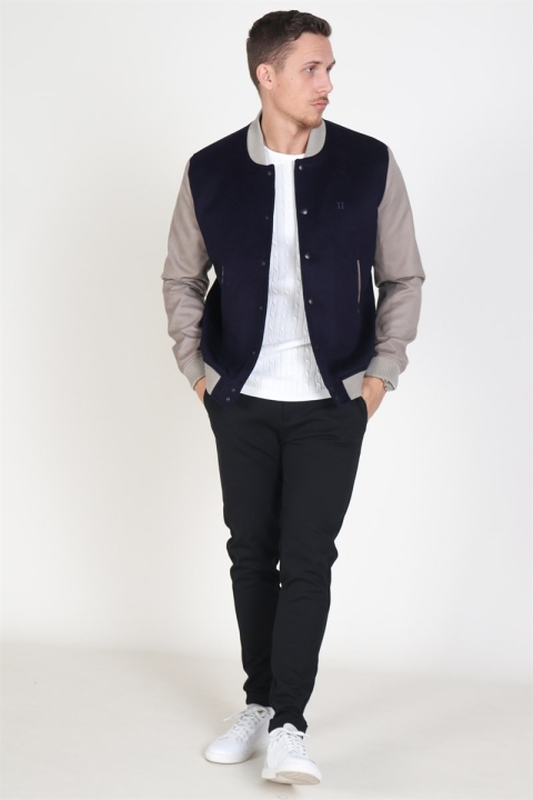 Les Deux Varsity Bomber Jacke Navy