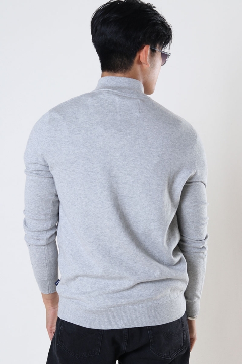 Kronstadt Toke Cashmere half zip sweater Light Grey