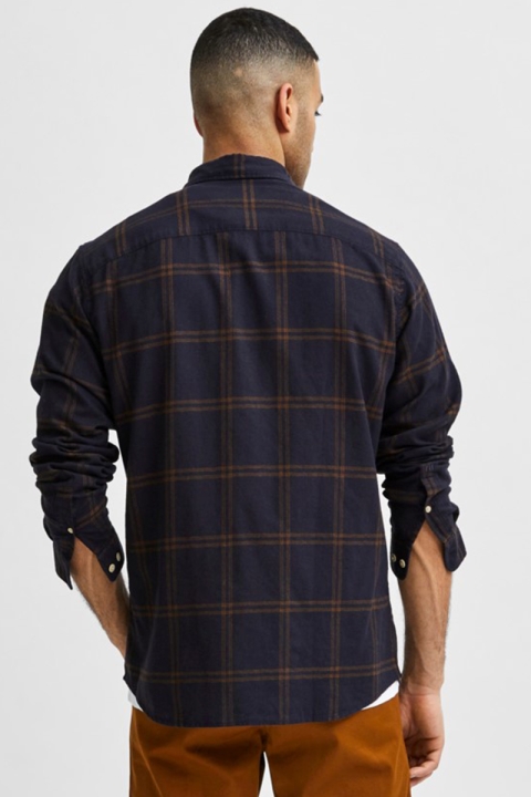 Selected SLHSLIMFLANNEL Hemd LS W NOOS Monks Robe Big check