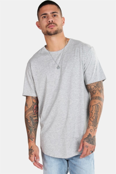 Only & Sons MATT LONGY SS TEE Light Grey Mel