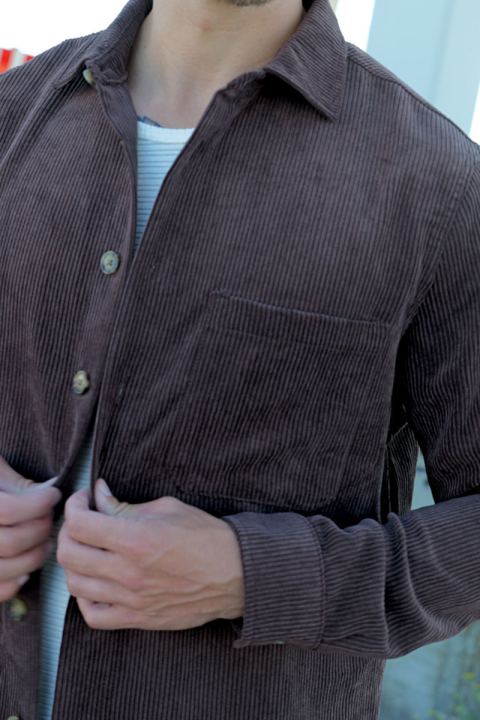 ONLY & SONS Tile Corduroy Hemd Coffee Bean