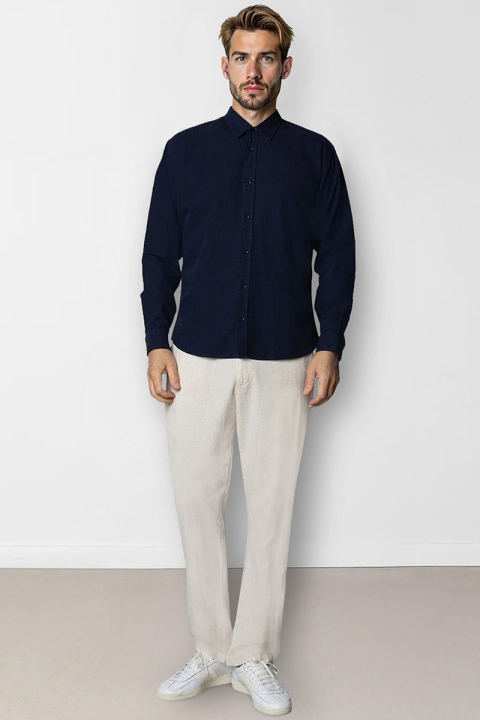 Clean Cut Copenhagen Luca Hemd LS Navy