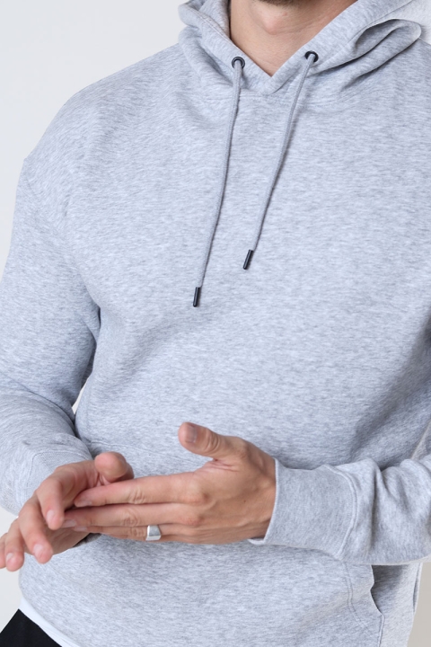 Jack & Jones STAR BASIC SWEAT HOOD Light Grey Melange