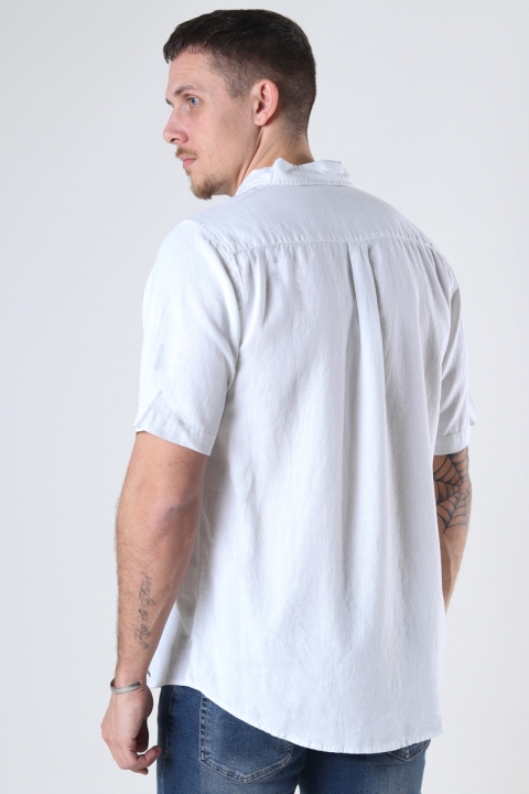 Denim project DP Linen ss Hemd 002 White