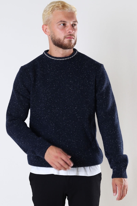 Clean Cut Copenhagen Otto O-neck Knit Navy Mix