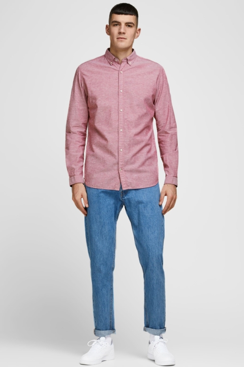 Jack & Jones JJESUMMER Hemd L/S S21 STS Rio Red SLIM FIT