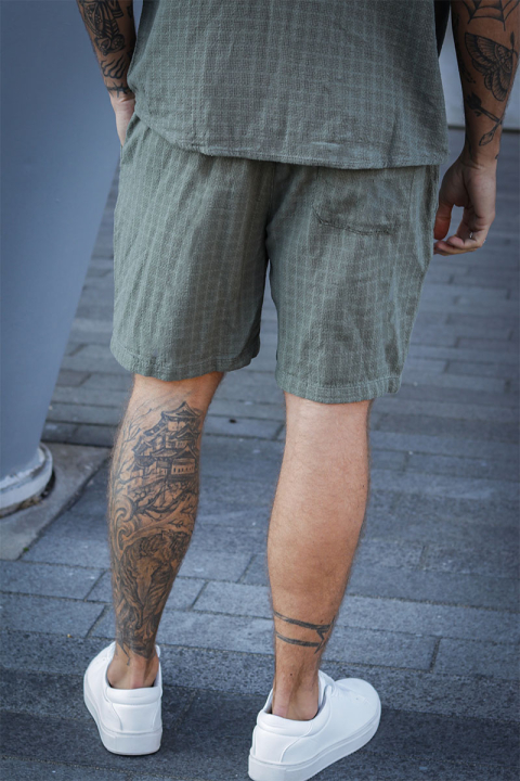 ONLY & SONS Tel Latham Linen Shorts Dusty Olive