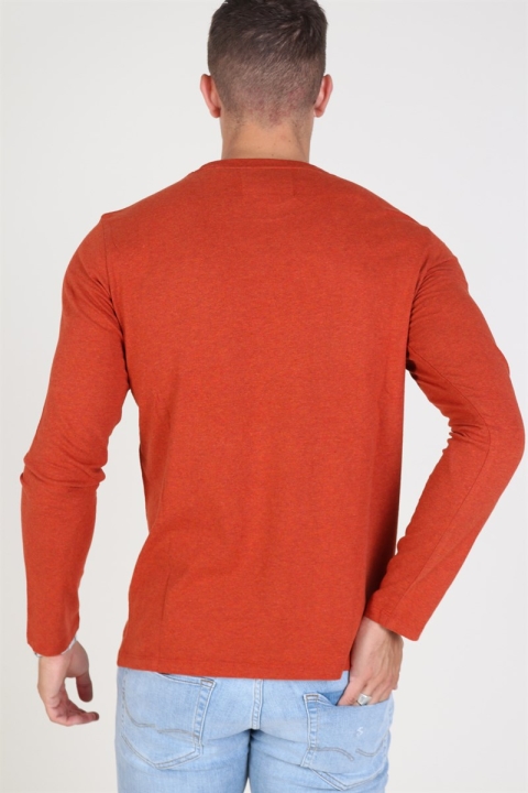 Superdry Orange Label Vintage Embroidery LS Top Sierra Orange Marl