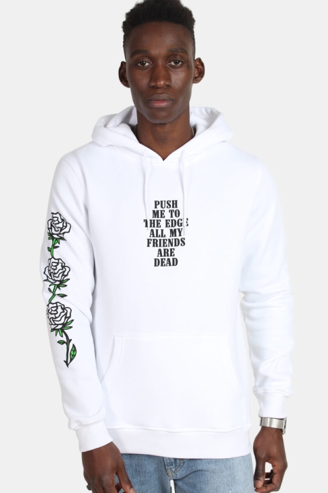 Mister Tee Push Me Hoodie White