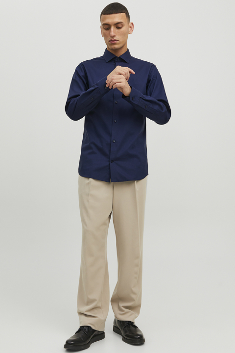 Jack & Jones Parker Wrinkle Resistant Hemd LS Perfect Navy