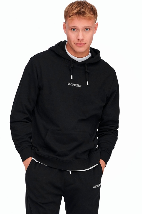 ONLY & SONS ELON LOGO HOOD SWT Black