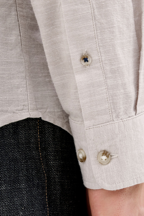 Jack & Jones Summer Half Placket Hemd Ls Crockery