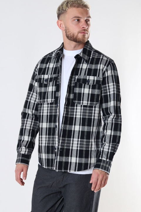 ONLY & SONS MILO OVR CHECK LS Hemd Black