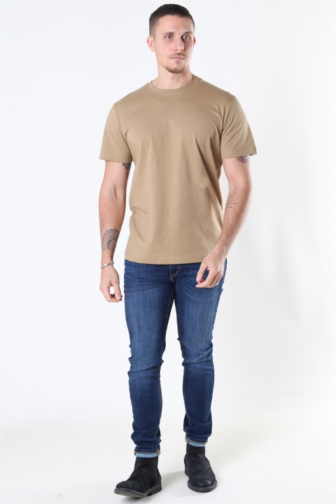 Selected Norman 180 SS O-Neck T-Hemd Kelp