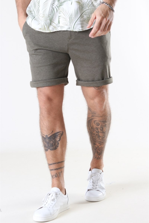 Clean Cut Milano Jersey Shorts Dusty Green Melange